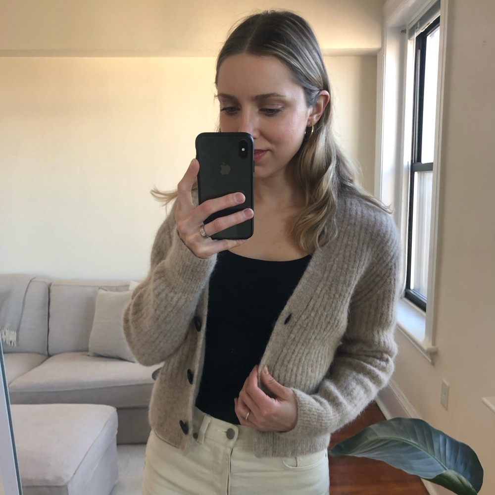 & Other Stories Alpaca Wool Cropped Cardigan